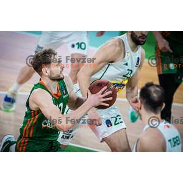 Jaka Blazic in action during 7days EuroCup basketball match between Cedevita Olimpija and Frutti Extra Bursaspor in Arena Stozice, Ljubljana, Slovenia on February 2, 2022. Photo: Jure Banfi/www.alesfevzer.com