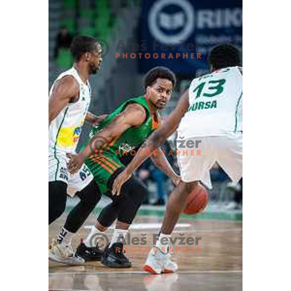 Yogi Ferrell in action during 7days EuroCup basketball match between Cedevita Olimpija and Frutti Extra Bursaspor in Arena Stozice, Ljubljana, Slovenia on February 2, 2022. Photo: Jure Banfi/www.alesfevzer.com