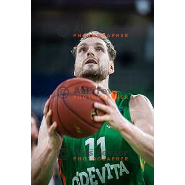 Jaka Blazic in action during 7days EuroCup basketball match between Cedevita Olimpija and Frutti Extra Bursaspor in Arena Stozice, Ljubljana, Slovenia on February 2, 2022. Photo: Jure Banfi/www.alesfevzer.com