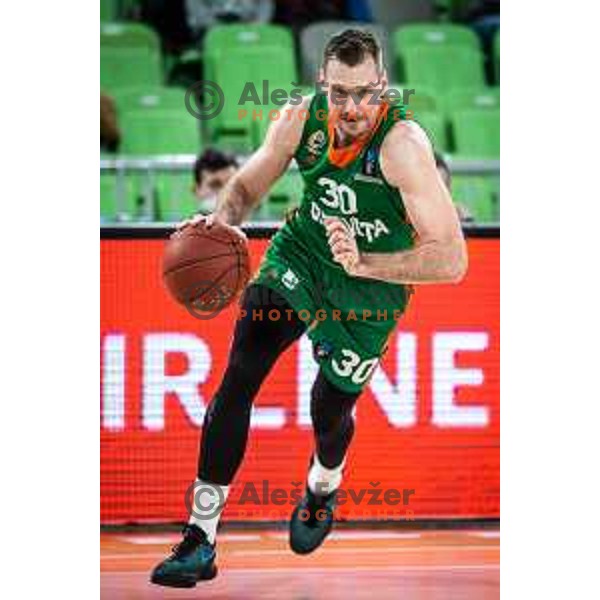 Zoran Dragic in action during 7days EuroCup basketball match between Cedevita Olimpija and Frutti Extra Bursaspor in Arena Stozice, Ljubljana, Slovenia on February 2, 2022. Photo: Jure Banfi/www.alesfevzer.com