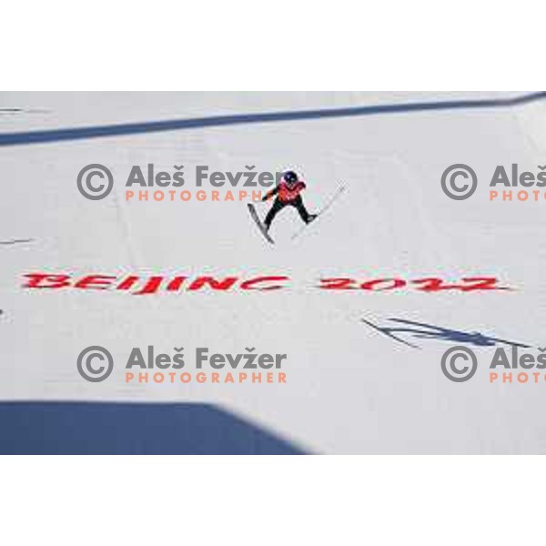 Sara Takanashi of Japan Women’s Ski jumping Olympic team during practice session in Zhandzakoui venue of Beijing 2022 Winter Olympic Games, China on February 4, 2022