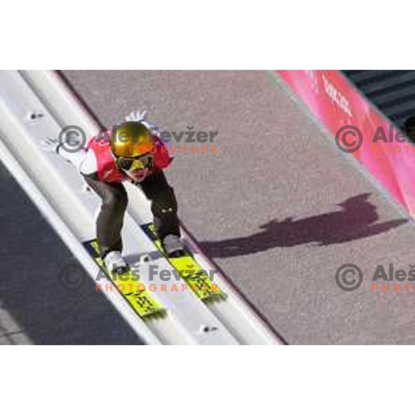 Ursa Bogataj of Slovenia Women’s Ski jumping Olympic team during practice session in Zhangjiakou venue of Beijing 2022 Winter Olympic Games, China on February 4, 2022