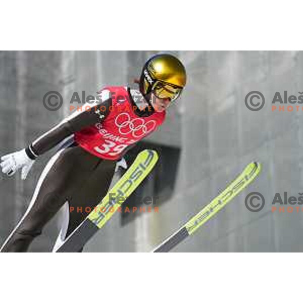 Ursa Bogataj of Slovenia Women’s Ski jumping Olympic team during practice session in Zhangjiakou venue of Beijing 2022 Winter Olympic Games, China on February 4, 2022