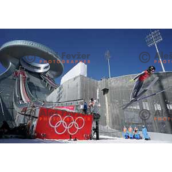 Women’s Ski jumping practice session in Zhangjiakou venue of Beijing 2022 Winter Olympic Games, China on February 4, 2022