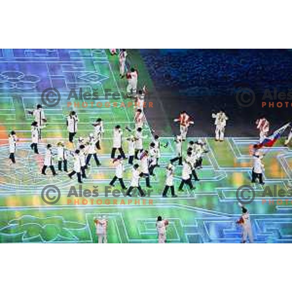 Team Slovenia at Opening Ceremony of Beijing 2022 Winter Olympic Games, China on February 4, 2022