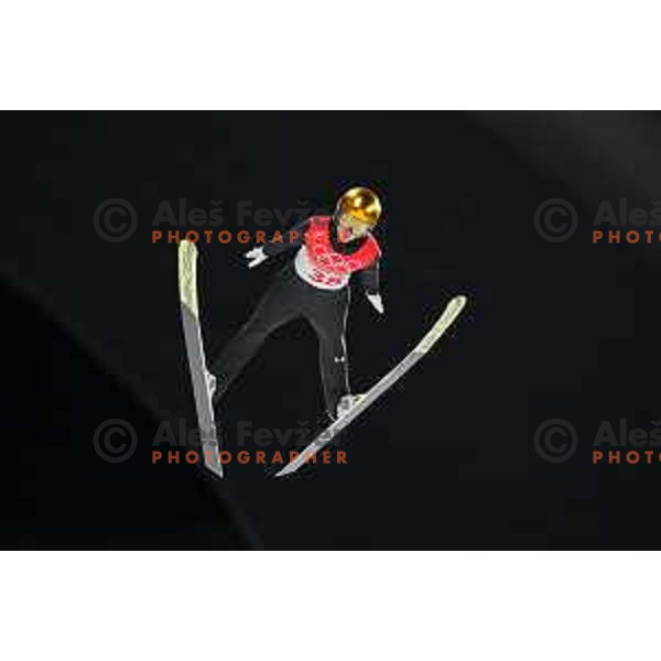 Ema Klinec of Slovenia Women’s Ski jumping Olympic team during practice jump in Zhangjiakou venue of Beijing 2022 Winter Olympic Games, China on February 5, 2022