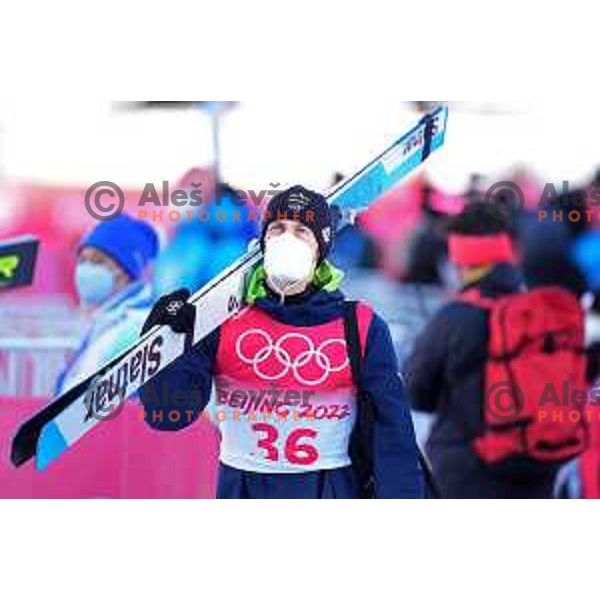 Peter Prevc of Slovenia Men’s Ski jumping Olympic team during Qualification jump in Zhangjiakou venue of Beijing 2022 Winter Olympic Games, China on February 5, 2022
