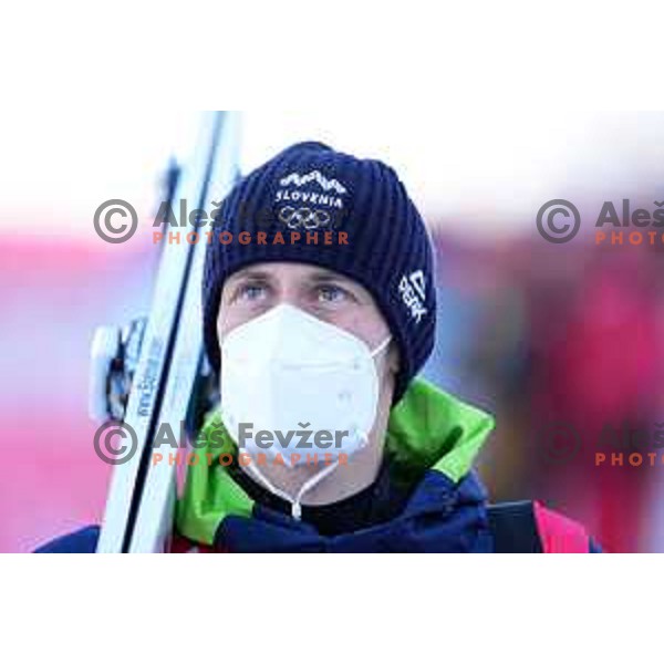 Peter Prevc of Slovenia Men’s Ski jumping Olympic team during Qualification jump in Zhangjiakou venue of Beijing 2022 Winter Olympic Games, China on February 5, 2022