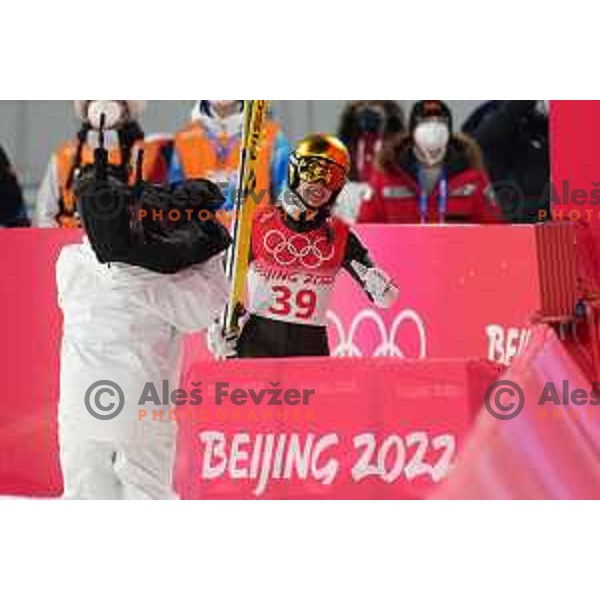 Ursa Bogataj of Slovenia Women’s Ski jumping Olympic team during competition first jump at Normal Hill in Zhangjiakou venue of Beijing 2022 Winter Olympic Games, China on February 5, 2022