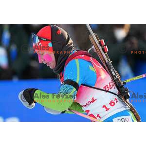 Polona Klemencic of Slovenia competes in Biathlon Mixed Relay 4x6 km in Zhangjiakou, Beijing 2022 Winter Olympic Games, China on February 5, 2022