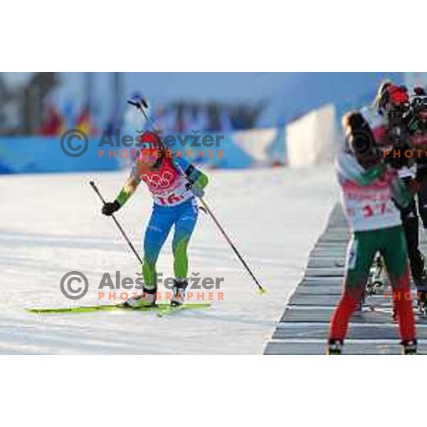 Polona Klemencic of Slovenia competes in Biathlon Mixed Relay 4x6 km in Zhangjiakou, Beijing 2022 Winter Olympic Games, China on February 5, 2022