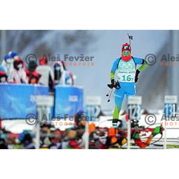 Ziva Klemencic of Slovenia competes in Biathlon Mixed Relay 4x6 km in Zhangjiakou, Beijing 2022 Winter Olympic Games, China on February 5, 2022 