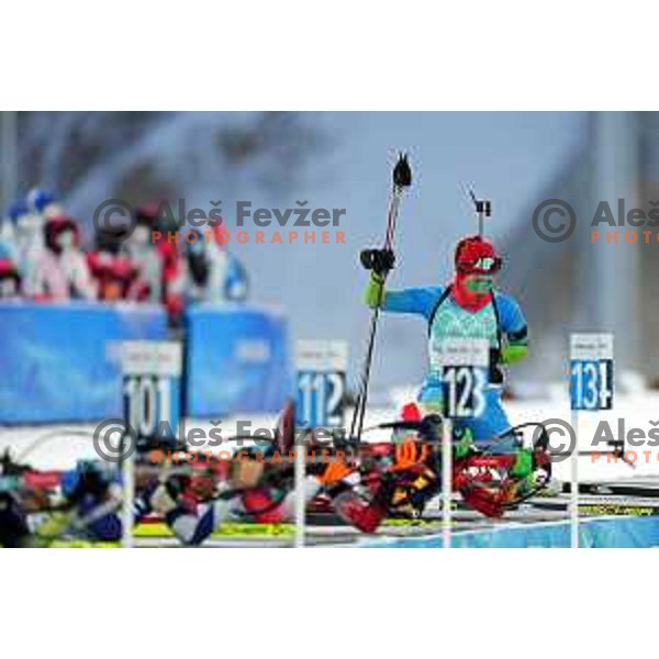 Ziva Klemencic of Slovenia competes in Biathlon Mixed Relay 4x6 km in Zhangjiakou, Beijing 2022 Winter Olympic Games, China on February 5, 2022 