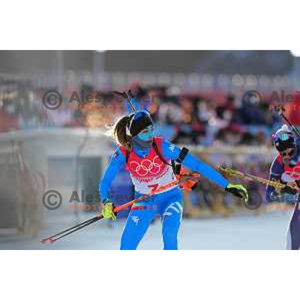 Lisa Vitozzi (ITA) at Biathlon Mixed Relay 4x6 km in Zhangjiakou, Beijing 2022 Winter Olympic Games, China on February 5, 2022