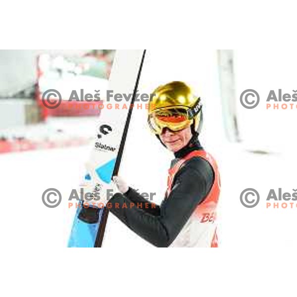 Of Slovenia Men’s Ski jumping Olympic team in Zhangjiakou venue of Beijing 2022 Winter Olympic Games, China on February 6, 2022