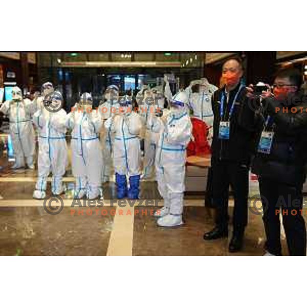 Toli arrives to Zhangjiakou venue of Beijing 2022 Winter Olympic Games, China on February 6, 2022
