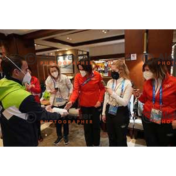 Toli arrives to Zhangjiakou venue of Beijing 2022 Winter Olympic Games, China on February 6, 2022