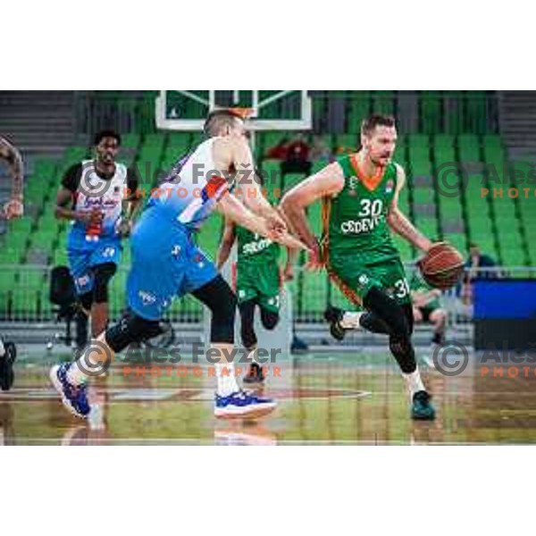 Zoran Dragic in action during ABA league basketball match between Cedevita Olimpija and Igokea in Arena Stozice, Ljubljana, Slovenia on February 6, 2022. Photo: Jure Banfi/www.alesfevzer.com