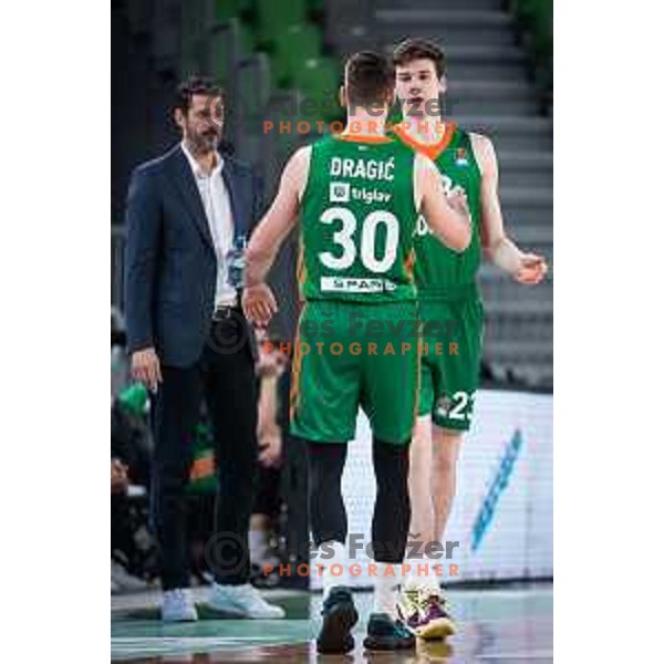 in action during ABA league basketball match between Cedevita Olimpija and Igokea in Arena Stozice, Ljubljana, Slovenia on February 6, 2022. Photo: Jure Banfi/www.alesfevzer.com