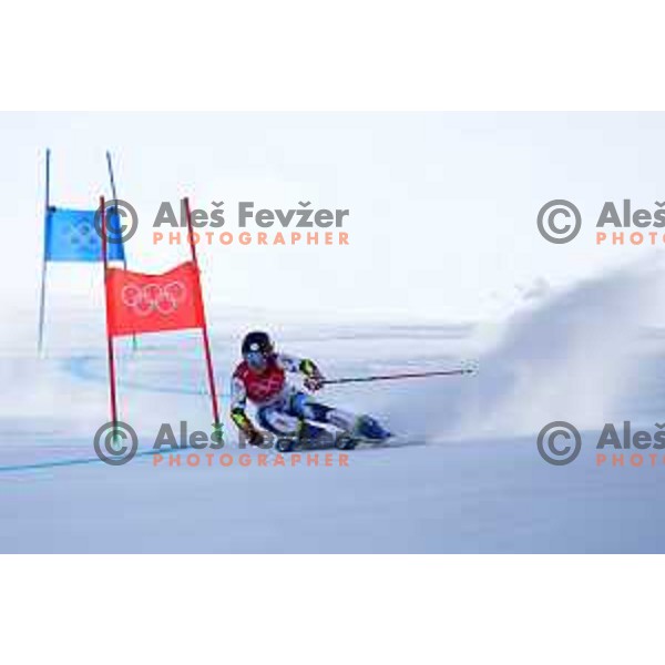 Meta Hrovat of Slovenia skiing in the first run of Women’s Giant Slalom in Yanging National Alpine Centre during Beijing 2022 Winter Olympic Games, China on February 7, 2022