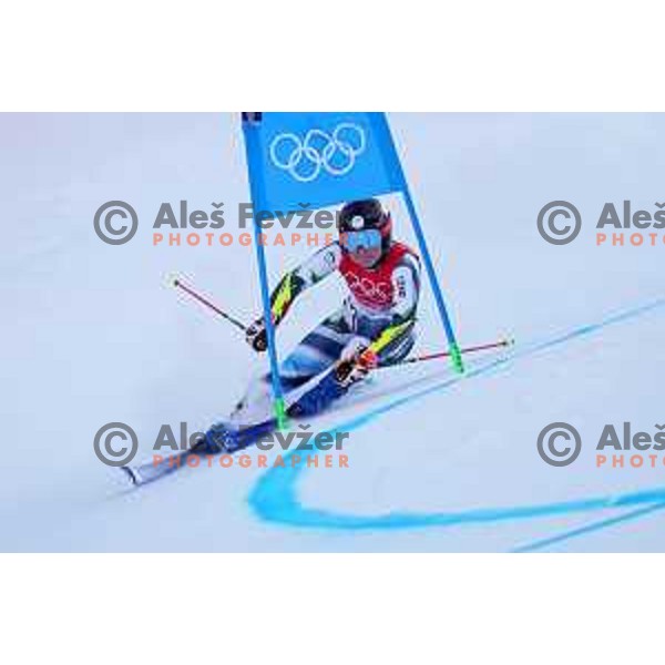 Meta Hrovat of Slovenia skiing in the first run of Women’s Giant Slalom in Yanging National Alpine Centre during Beijing 2022 Winter Olympic Games, China on February 7, 2022
