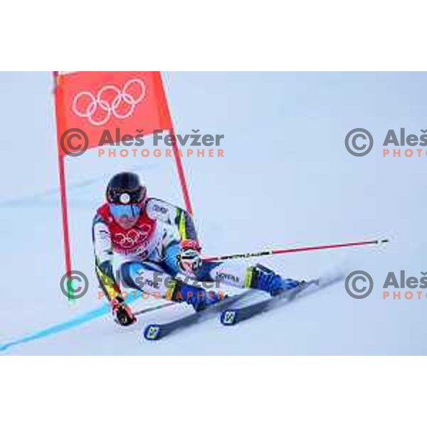 Meta Hrovat of Slovenia skiing in the first run of Women’s Giant Slalom in Yanging National Alpine Centre during Beijing 2022 Winter Olympic Games, China on February 7, 2022