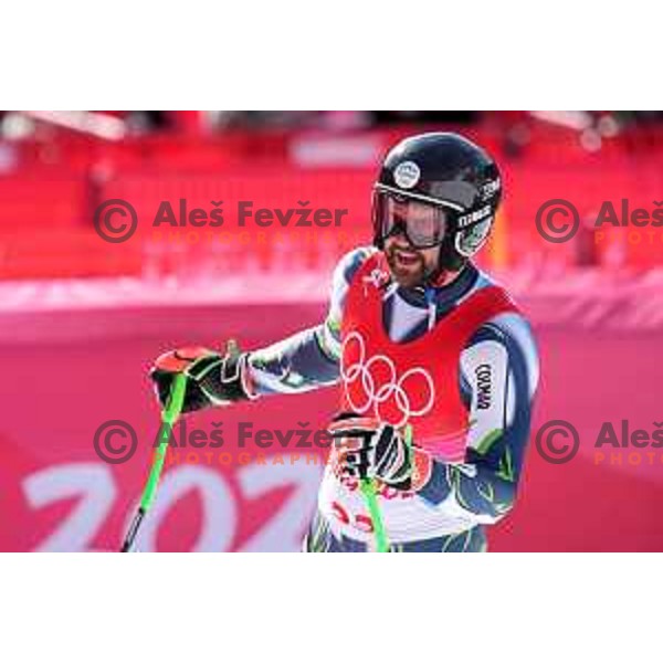 Bostjan Kline (SLO) competes in Men’s Downhill in Yanging National Alpine Centre during Beijing 2022 Winter Olympic Games, China on February 7, 2022