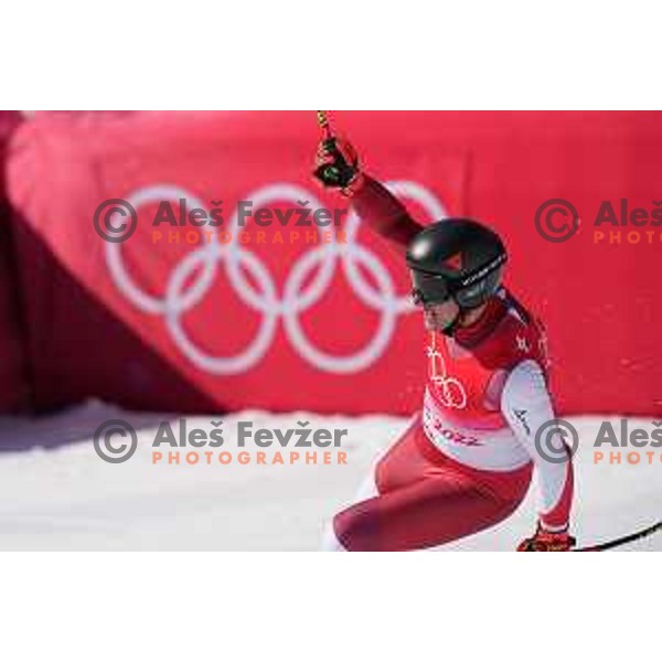 Matthias Mayer (AUT) , third placed at Men’s Downhill in Yanging National Alpine Centre during Beijing 2022 Winter Olympic Games, China on February 7, 2022