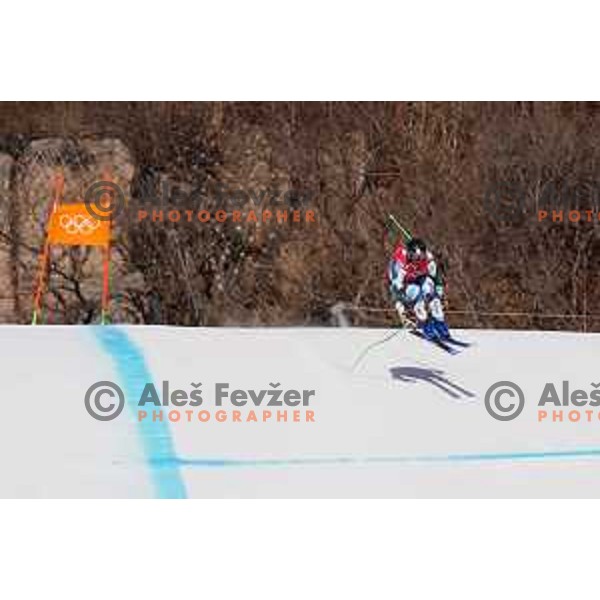 Bostjan Kline (SLO) competes in Men’s Downhill in Yanging National Alpine Centre during Beijing 2022 Winter Olympic Games, China on February 7, 2022