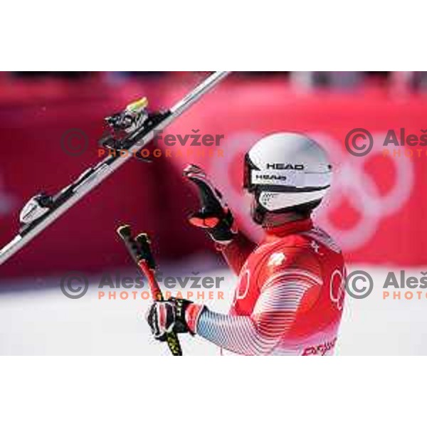Beat Feuz (SUI), winner of Men’s Downhill in Yanging National Alpine Centre during Beijing 2022 Winter Olympic Games, China on February 7, 2022