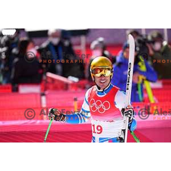 Johan Clarey (FRA), runner-up at Men’s Downhill in Yanging National Alpine Centre during Beijing 2022 Winter Olympic Games, China on February 7, 2022