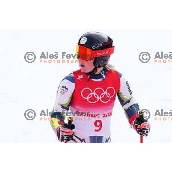 Meta Hrovat of Slovenia skiing in the second run of Women’s Giant Slalom in Yanging National Alpine Centre during Beijing 2022 Winter Olympic Games, China on February 7, 2022