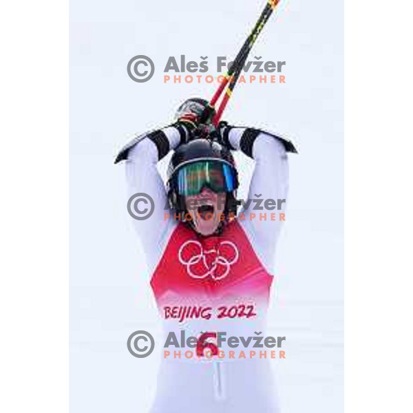 Sara Hector (SWE), winner of Women’s Giant Slalom in Yanging National Alpine Centre during Beijing 2022 Winter Olympic Games, China on February 7, 2022
