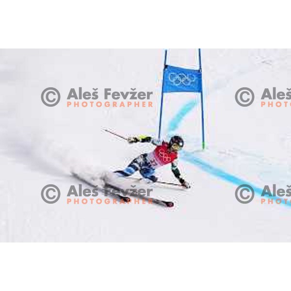 Tina Robnik of Slovenia skiing in the second run of Women’s Giant Slalom in Yanging National Alpine Centre during Beijing 2022 Winter Olympic Games, China on February 7, 2022