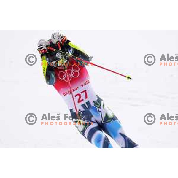 Tina Robnik of Slovenia skiing in the second run of Women’s Giant Slalom in Yanging National Alpine Centre during Beijing 2022 Winter Olympic Games, China on February 7, 2022