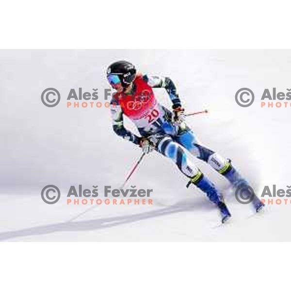 Ana Bucik of Slovenia skiing in the second run of Women’s Giant Slalom in Yanging National Alpine Centre during Beijing 2022 Winter Olympic Games, China on February 7, 2022