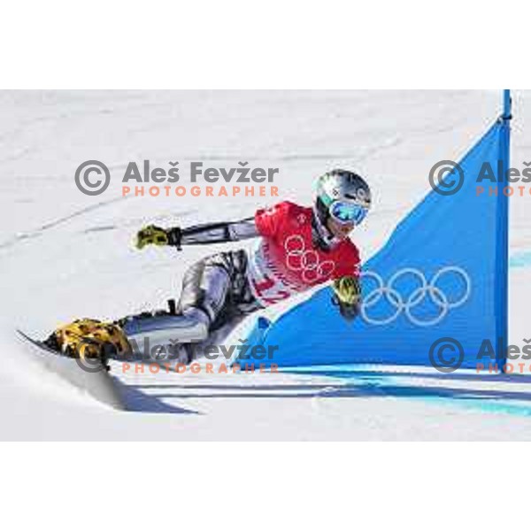Ester Ledecka (CZE) competes in Women\'s Snowboard Parallel Giant Slalom in Zhangjiakou Genting Snow Park, Beijing 2022 Winter Olympic Games, China on February 8, 2022