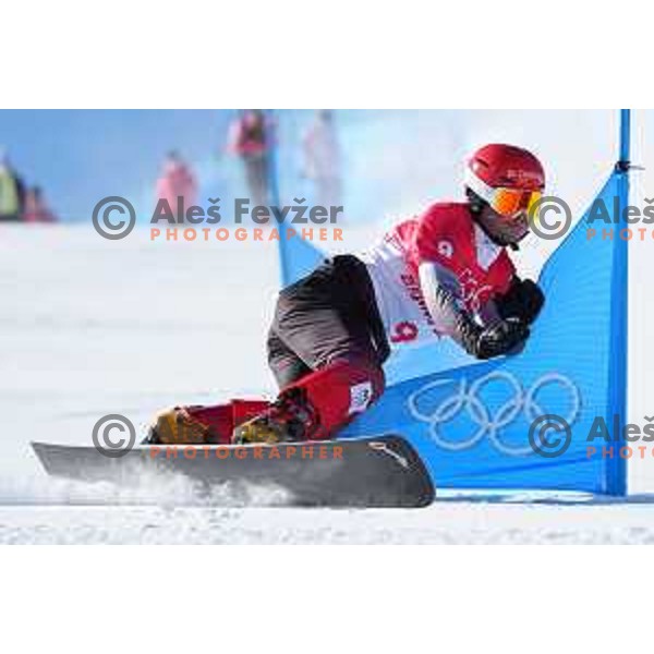 Zan Kosir (SLO) competes in Men\'s Snowboard Parallel Giant Slalom in Zhangjiakou Genting Snow Park, Beijing 2022 Winter Olympic Games, China on February 8, 2022