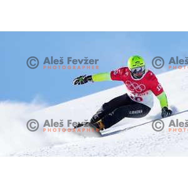 Tim Mastnak (SLO) competes in Men\'s Snowboard Parallel Giant Slalom in Zhangjiakou Genting Snow Park, Beijing 2022 Winter Olympic Games, China on February 8, 2022
