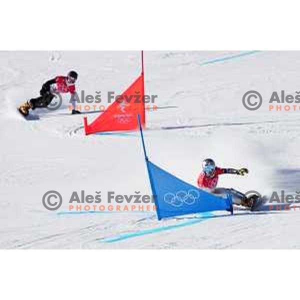 Ester Ledecka (CZE) competes in Women\'s Snowboard Parallel Giant Slalom in Zhangjiakou Genting Snow Park, Beijing 2022 Winter Olympic Games, China on February 8, 2022