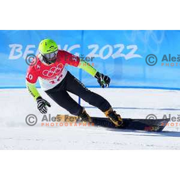 Tim Mastnak (SLO) competes in Men\'s Snowboard Parallel Giant Slalom in Zhangjiakou Genting Snow Park, Beijing 2022 Winter Olympic Games, China on February 8, 2022