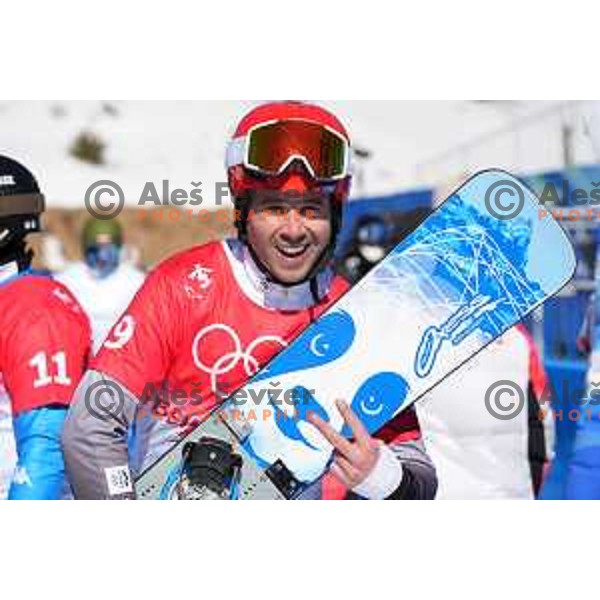 Zan Kosir (SLO) competes in Men\'s Snowboard Parallel Giant Slalom in Zhangjiakou Genting Snow Park, Beijing 2022 Winter Olympic Games, China on February 8, 2022