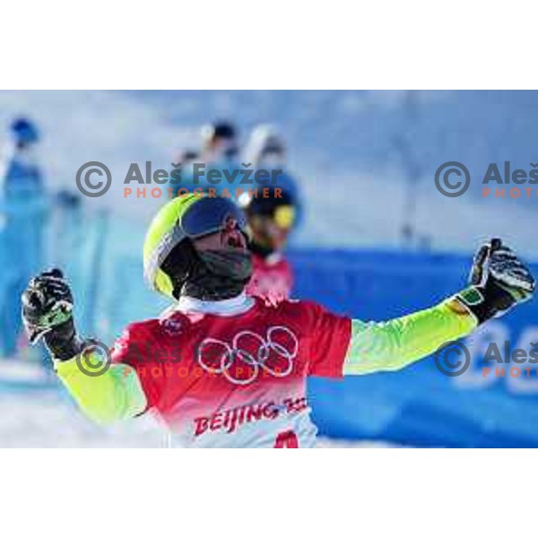 Tim Mastnak of Slovenia, Olympic Silver medalist in Snowboard Parallel Giant Slalom in Zhangjiakou Genting Snow Park, Beijing 2022 Winter Olympic Games, China on February 8, 2022