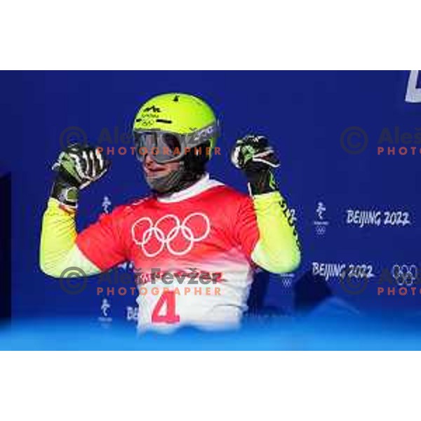 Tim Mastnak of Slovenia, Olympic Silver medalist in Snowboard Parallel Giant Slalom in Zhangjiakou Genting Snow Park, Beijing 2022 Winter Olympic Games, China on February 8, 2022