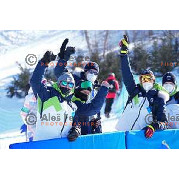 Snowboard Parallel Giant Slalom in Zhangjiakou Genting Snow Park, Beijing 2022 Winter Olympic Games, China on February 8, 2022