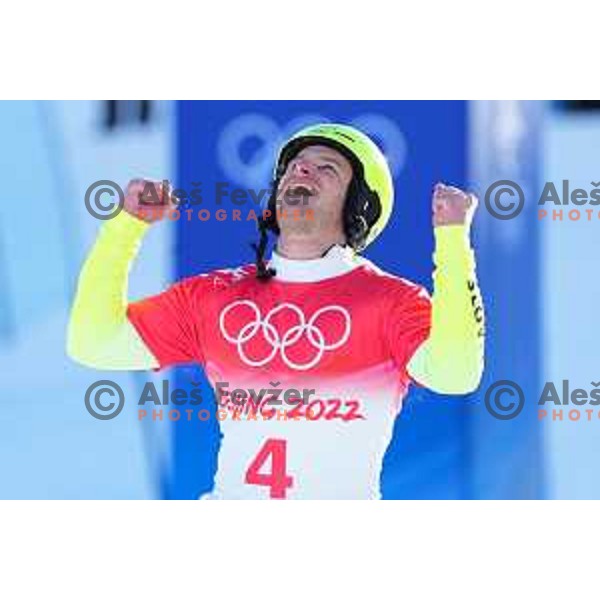 Tim Mastnak of Slovenia, Olympic Silver medalist in Snowboard Parallel Giant Slalom in Zhangjiakou Genting Snow Park, Beijing 2022 Winter Olympic Games, China on February 8, 2022