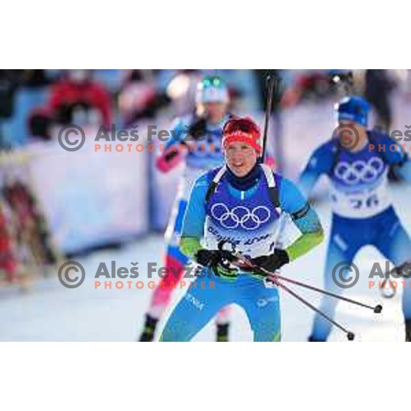 Miha Dovzan (SLO) competes in Biathlon Men’s 20 km at Beijing 2022 Winter Olympic Games, China on February 8, 2022