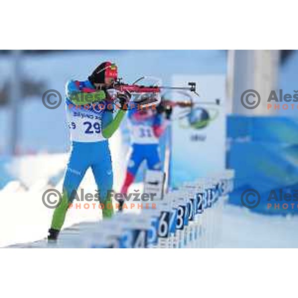Jakov Fak (SLO) competes in Biathlon Men’s 20 km at Beijing 2022 Winter Olympic Games, China on February 8, 2022