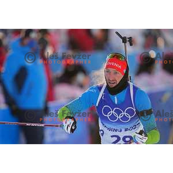 Jakov Fak (SLO) competes in Biathlon Men’s 20 km at Beijing 2022 Winter Olympic Games, China on February 8, 2022
