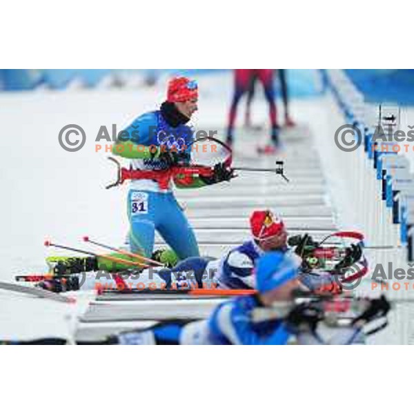 Rok Trsan (SLO) competes in Biathlon Men’s 20 km at Beijing 2022 Winter Olympic Games, China on February 8, 2022